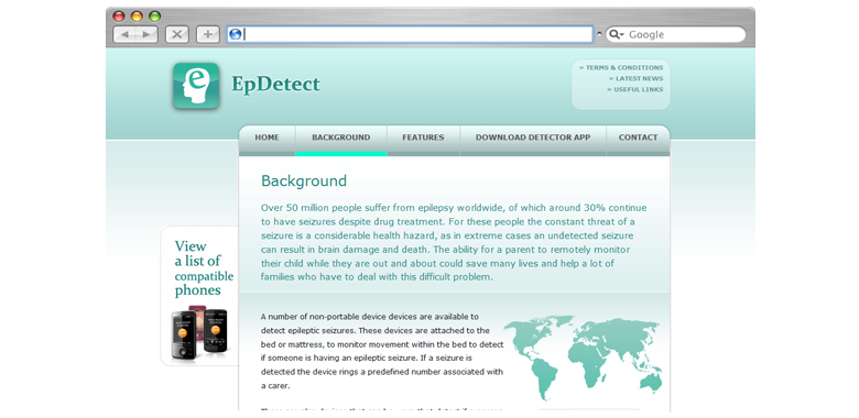 epdetect website design