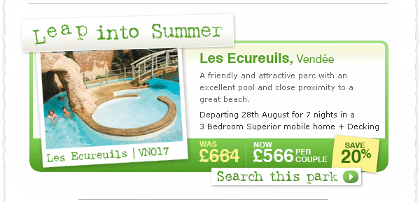 Les Ecureuils, Vendee, save 20%