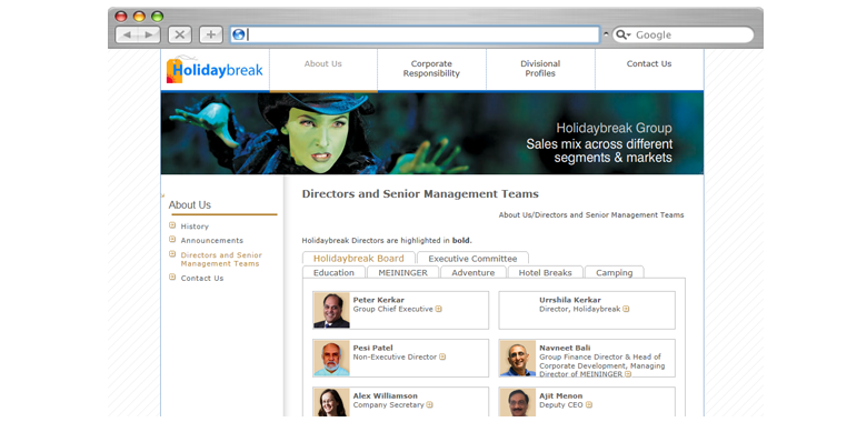 holiday website design